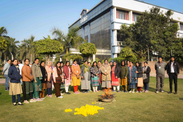 Lohri celebrations at IAMR With the bonfire's warmth