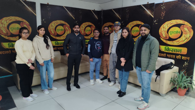 Students of IAMR Law College participated in a live program at the Doordarshan office